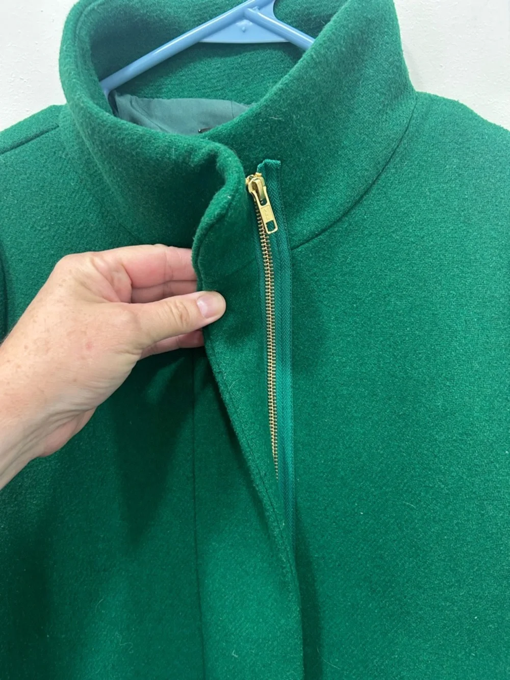 J Crew City Coat Wool Blend Full Zip Jacket Womens Size 2 Classic Preppy Jacket - Picture 3 of 10